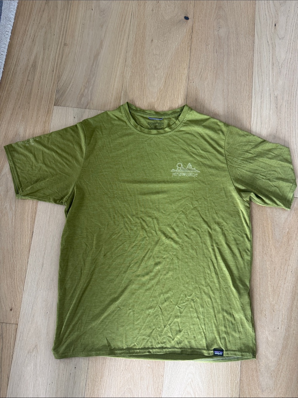 Patagonia Men’s Short-Sleeve Capilene Cool DailyTee in Olive Green Medium
